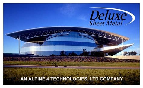 deluxe sheet metal inc|Alpine 4's Subsidiary, Deluxe Sheet Metal Inc. (DLX) Awarded .